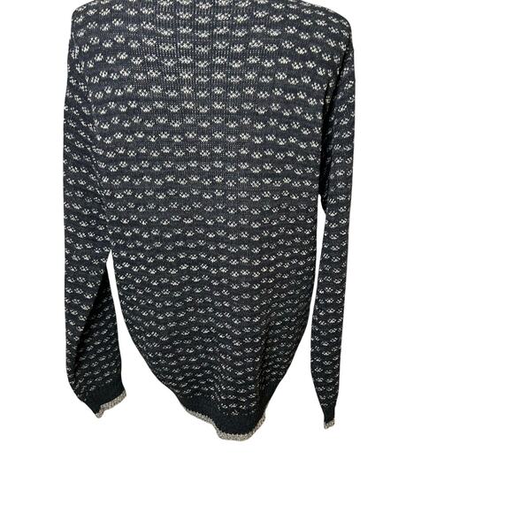 Green 3 apparel cat button down gray cotton blend made in US knit cardigan L - Picture 2 of 7